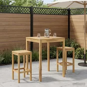 vidaXL Vrtni Bar Miza Bela 80 x 80,5 x 105 cm Masiven les akacije