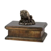 shumee Bulldog II - žara za pasji pepel, klasična žara s kipcem, elegantna žara s psom znamke Art-Dog
