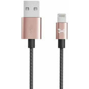 Kabel Ghostek - NRGline Apple Lightning 3m , Black/Rose (GHOCBL023)