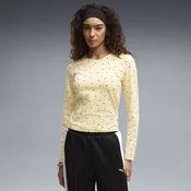 PUMA Speed Program Europe Slim Long Sleeve Baby Tee Women, Clothing, Creamy Vanilla, XS