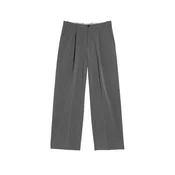 WEEKDAY Hlače z naborki Uno siva/temno siva