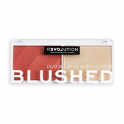 Revolution Colour Play Blushed Duo Blush & Highlighter paletka z osvetljevalcem in rdečilom 5.8 g Odtenek daydream