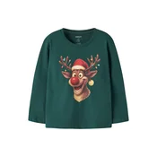 NAME IT Majica NMMVOSMAS kremna / rjava / temno zelena / živo rdeča