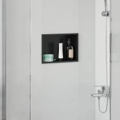 Nicica za tuš Crna 30 x 20 x 9,5 cm Nehrdajuci celik