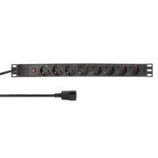 Logilink PDU 8 x šuko CEE 7/3 , konektor C14, prenaponska zaštita
