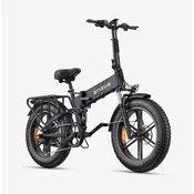 Engwe ENGWE ENGINE PRO 2.0 zložljivo električno fat kolo, 250 W, 75 Nm, 52 V 16 Ah, do 110 km, polno vzmetenje, črno