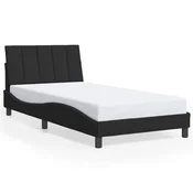 Vidaxl Posteljni okvir brez vzmetnice Hanko črn 100x200 cm žamet