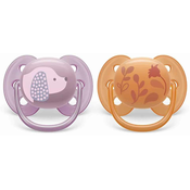 Dude varalice Philips Avent - Ultra Soft, 6-18 m, 2 komada, pas i cvijet, za djevojcicu