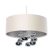 Luster na sajli BUBBLE 1xE27/60W/230V, precnik 50 cm, bež