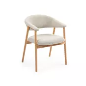 Stol Burleson 497 Hrast, Svetlo bež, 78x62x58cm, Blago, Lesen