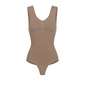 cfab Oblikovanje postave Tank Bodysuit Sculpting Shapewear mit String karamel