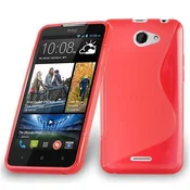 Cadorabo Cadorabo Case, združljiv s HTC v Candy Apple Red - Zaščitni pokrov iz fleksibilnega silikona TPU, (20586309)