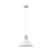 Sollux SL.1319 - Luster na sajli JAGA 1xE27/15W/230V precnik 30 cm bela