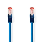 Nedis Omrežni kabel CAT6 | RJ45 moški | RJ45 moški | S/FTP | 0,50 m | Okrogla | LSZH | Modra | Oznaka
