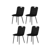Fort Blagovaonska stolica MILIK (crna) (set 4 komada)