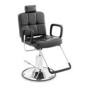 Salonski stol - Opora za glavo in noge - 52 - 64 cm - 150 kg - črna