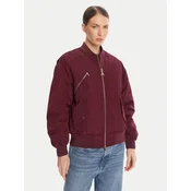 Patrizia Pepe Bomber jakna 8O0185 A619 Bordo rdeča Regular Fit
