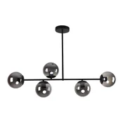 Mitea M10460-5 luster sa 5 dimljenih kugli, crni, 5xE27