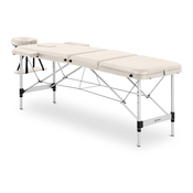 Sklopivi stol za masažu - 185 x 60 x 60-81 cm - 180 kg - Bež