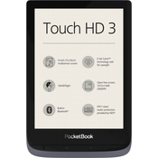 Elektronski bralnik PocketBook Touch HD3, metalik siva