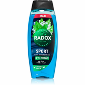 Radox Sport Mint And Sea Salt 3-in-1 Shower Gel osvežilen gel za prhanje 450 ml za moške