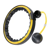 shumee HHM21 HULA HOOP TPE ČRNO/RUMEN MAGNETNI Z UTEŽO + ŠTEVEC HMS