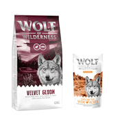 12kg Wolf of Wilderness + 100g Snack Explore the Wide Acres piletina gratis! - Velvet Gloom - puretina i pastrva