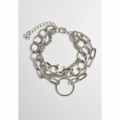 Bracelet for layering rings - silver colors