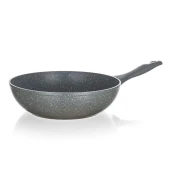 Banquet WOK ponev z neprijemljivo površino GRANITE Grey 28 cm, komplet 4 kosov