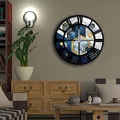 Opviq MDF Zidni sat 50cm Šareni