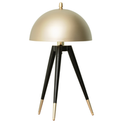 HOMCOM HOMCOM Namizna svetilka z baldahinom na trinožni podstavek, namizna svetilka z E27 priključkom za dnevno sobo in spalnico, črna in zlata, (20708515)