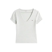 Tommy Jeans Majica Essential pastelno zelena/bela