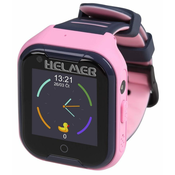 Otroška ura HELMER LK 709 z GPS lokatorjem/točko. zaslon/ 4G/ IP67/ nano SIM/ video klic/ fotografija/ Android in iOS/ roza
