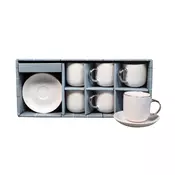 Sigma Set šoljica za kafu sa tacnama RXG-N250591A, 6 komada 140 ml, Beli