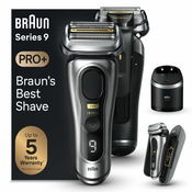 Braun Series 9 PRO+ 9577cc brijaći aparat 6u1, SmartCare Center i PowerCase - srebrni