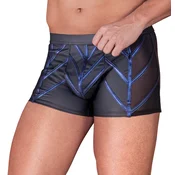 NEK Cool Matte Look Pants with Blue Metallic Stripes 2133555 Black M