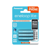 PANASONIC Panasonic eneloop Lite HR03 micro (aaa)-akumulator NiMH 550 mAh 1.2 V 3 kos, (20443595)