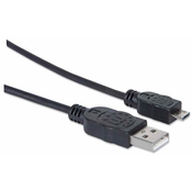 USB 2.0 priključni kabel [1x USB 2.0 - 1x USB 2.0] 1,8 m črn