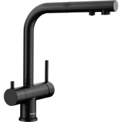 BLANCO Baterija za sudoperu Fontas-S II, 166x264x306mm, Sa tušem, Crna