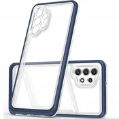Hurtel Clear 3in1 ovitek za Samsung Galaxy A72 4G, modri okvir