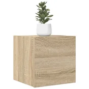 Greatstore Stenske TV omarice 4 kosi sonoma hrast 30,5x30x30 cm