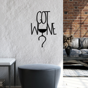 Opviq Zidna dekoracija Got Wine, 54x38 cm, 1.5 mm, Crna