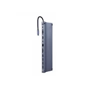 CABLEXPERT Adapter USB-C 11-v-1 USB, HDMI, LAN, VGA, PD, čitalec kartic + audio