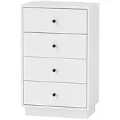 Homestar Predalnik 4 predali 47x29x75 cm bel