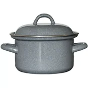 Gastro emajlirana kozica s pokrovom 1,25 l, siva, premer 140 mm