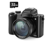 INF 5K digitalni fotoaparat z dvojno sprednjo zadnjo kamero, samodejnim ostrenjem, funkcijo proti tresljajem, kartico 32G, (21245572)
