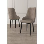 Hanah Home Set stolica Trex, 46x95x42 cm, 4 komada, Crno-smede