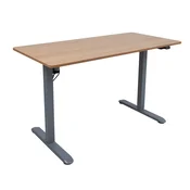 Homestar Pisalna miza ERGO LIGHT 120x60x73-118 cm hrast srebrno siva