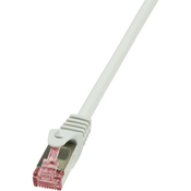 LogiLink RJ45 mrežni kabel CAT 6A S/FTP [1x RJ45 utikač - 1x RJ45 utikač] 1 m sivi nezapaljivi, zaš