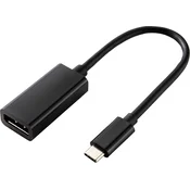 Renkforce Renkforce USB-C® / DisplayPort adapterski kabel USB-C® vtič\, DisplayPort vtičnica 0.14 m črna RF-4613070 USB-C®-Display kabel, (20417664)